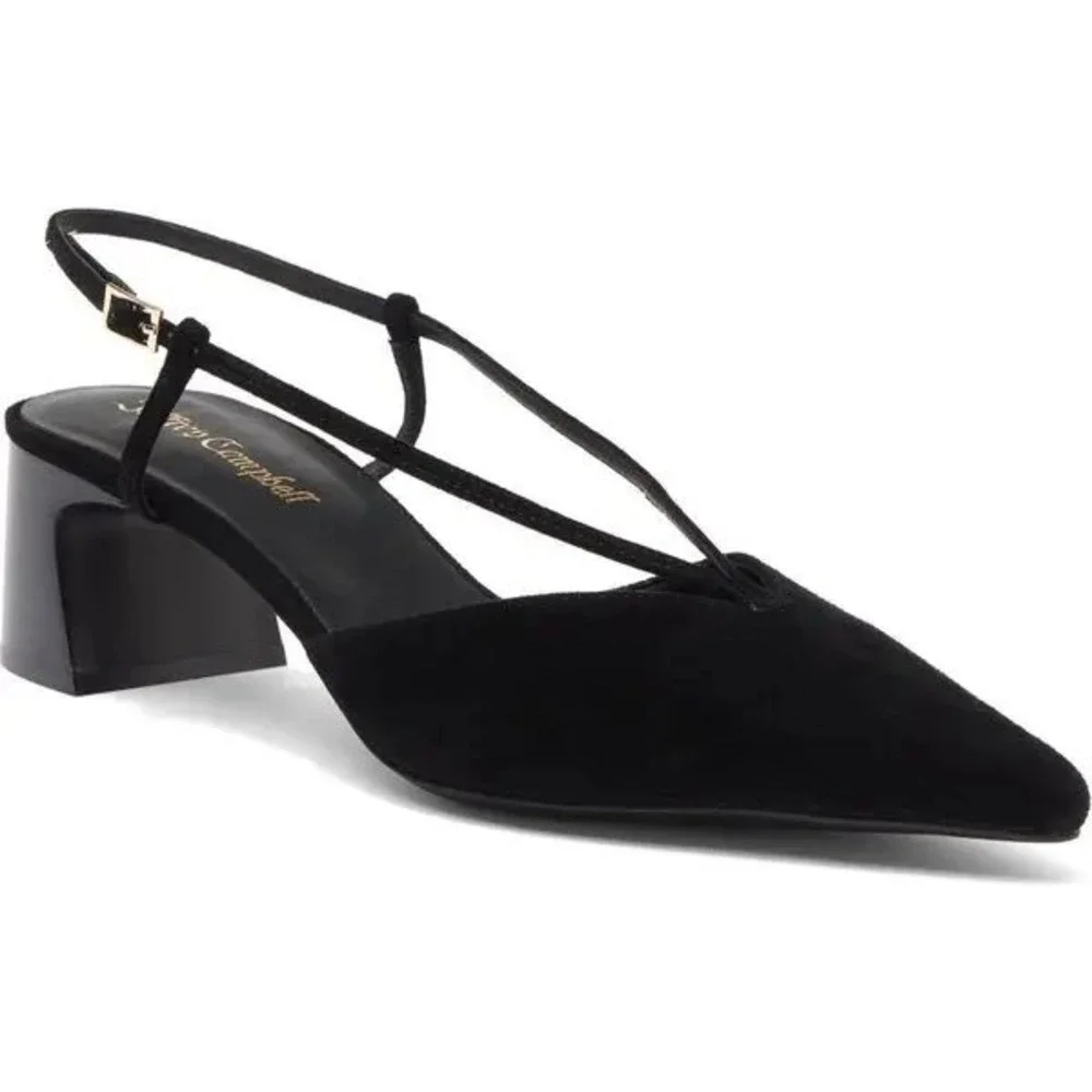 JEFFREY CAMPBELL Annemarie Slingback Pumps in Black Size 6 - Picture 13 of 15